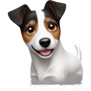 jack russell, black brown and white sticker