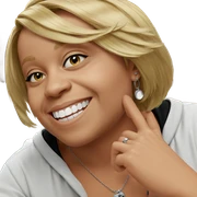 blonde boy smiling with necklace sticker