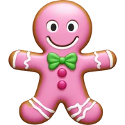 Pink gingerbread man sticker