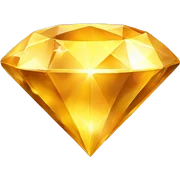 Golden diamond sticker