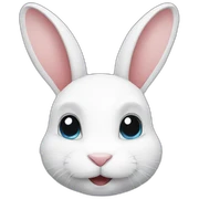 white rabbit sticker