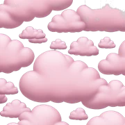 pastel pink cloud sticker