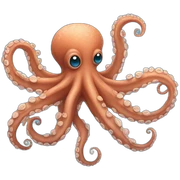 octopus blue sky sticker