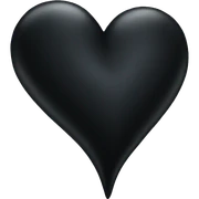 Black heart sticker