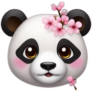Cherry blossom panda sticker