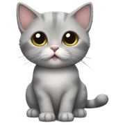 Gray munchkin cat sticker