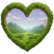 nature heart sticker
