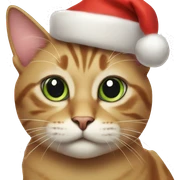 Christmas cat sticker