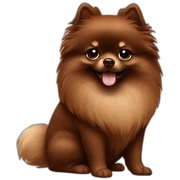 Chocolate Pomeranian sticker