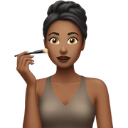 Lady using Makeup  sticker