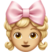 Light pink bow sticker