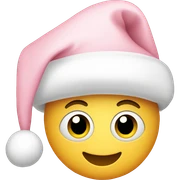 light pink santa hat sticker