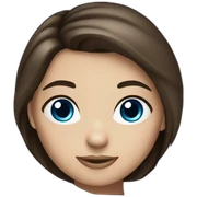 cute-brunette-woman blue-eyed sticker
