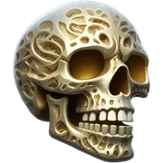 Skull shining sticker
