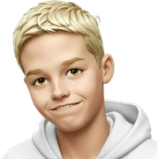 blonde boy in white hoodie sticker