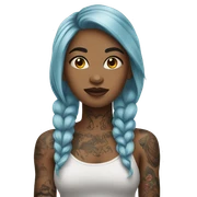 girl with tattoos sticker