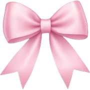 light pink ribbon bow sticker