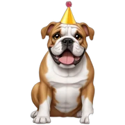 english bulldog birthday sticker