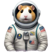 hamster astronaut sticker