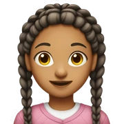Girl with braids  sticker