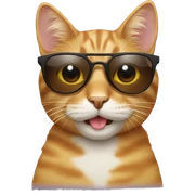 Cat with sunglasses sticker