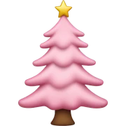 Light pink Christmas tree  sticker