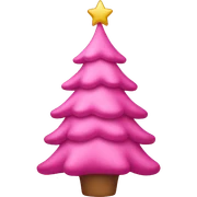 pink christmas tree sticker