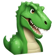 dinosaur rex green sticker