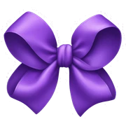 Purple bow sticker
