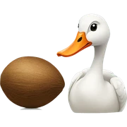 Goose and a coconut sticker