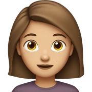 girl with brown hair sticker