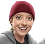 smiling girl in beanie portrait sticker