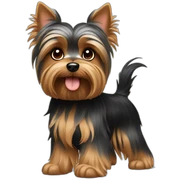 dog yorkshire terrier full body sticker