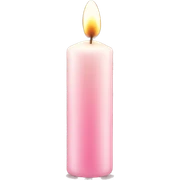 light pink candle sticker