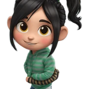 smiling girl with striped hoodie sticker