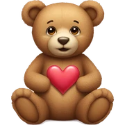 Teddy bear with love heart  sticker
