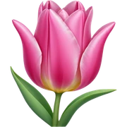 Baby pink colour tulip  sticker