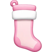  light pink Christmas stocking sticker
