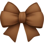 Brown bow sticker