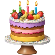 Birthday cake sticker