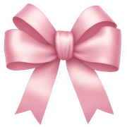 light pink ribbon bow sticker