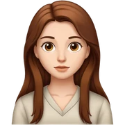 A woman with brown long hair sticker