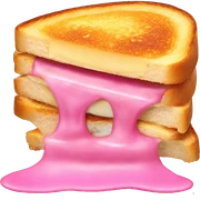 Pink Grilled cheese sandwich sticker