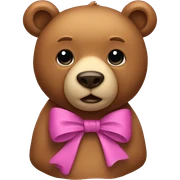 bear with a bow sticker