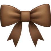 Brown bow sticker