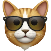 Cat with sunglasses sticker