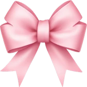 light pink ribbon bow sticker