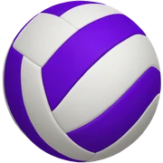Purple volleyball sticker