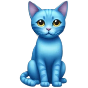 Glitter blue cat with wings sticker