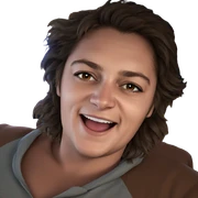 smiling brown haired boy sticker